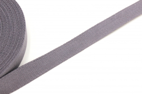 Gurtband Baumwolle 25mm grau (1 m)